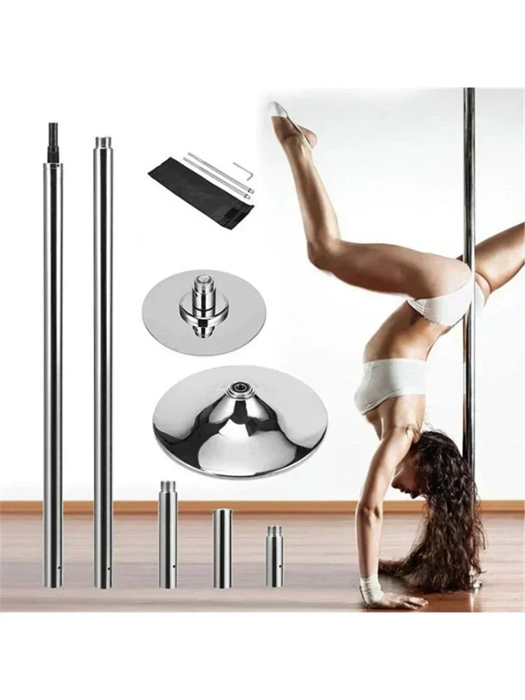 Upgrade Pole Dancer Kit Professional Dancing Pole Nightclub Dance Striptease Pole Home Gym Fitness Portable Spinning Bike 45mm