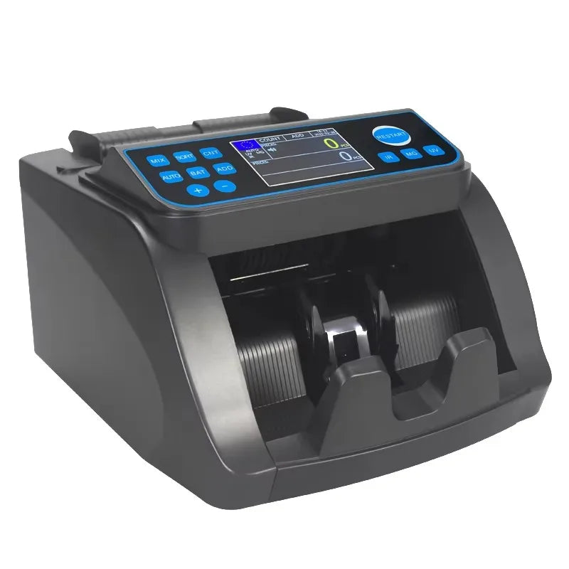 6000E EURO Money Counter Fake Notes Detector PKR IQD USD EUR Bill Counter Money Counting Machine