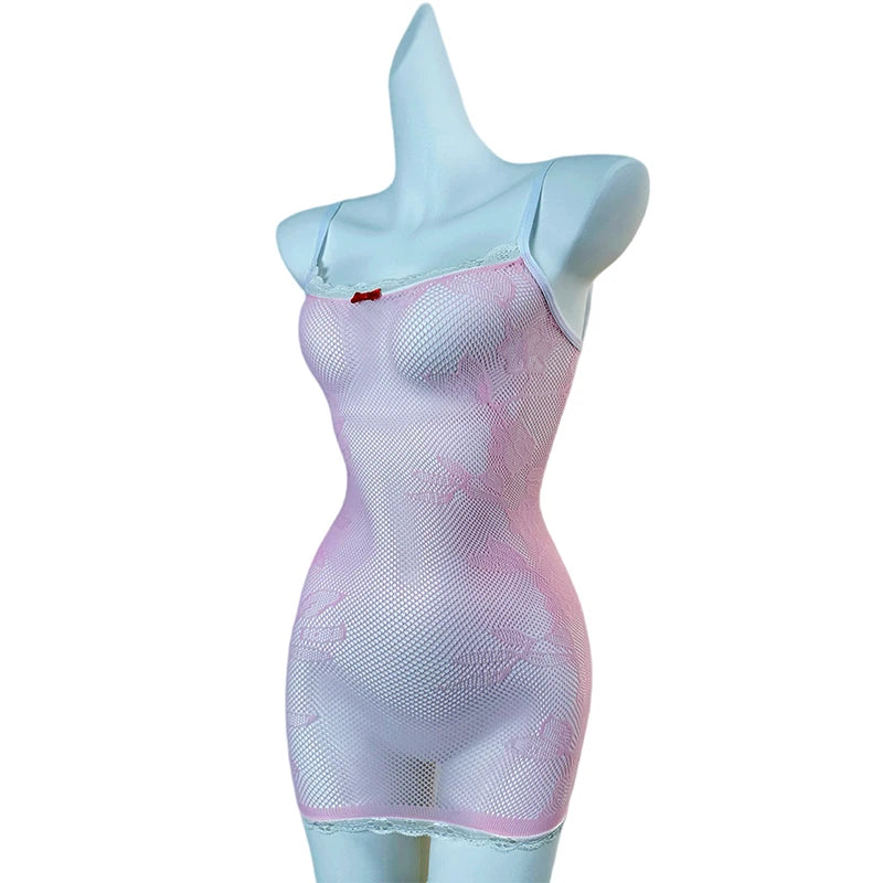 1PC Sexy Women Fishnet Cover Up Without Bikini Hollow Out Bodycon Dress  See Through Beachwear Summer Women's Swimwear DSH773
