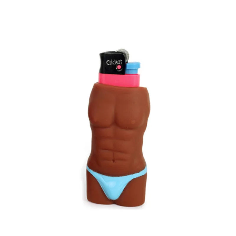 Rubber Human Body Lighter Case for Bic clipper Lighter Case