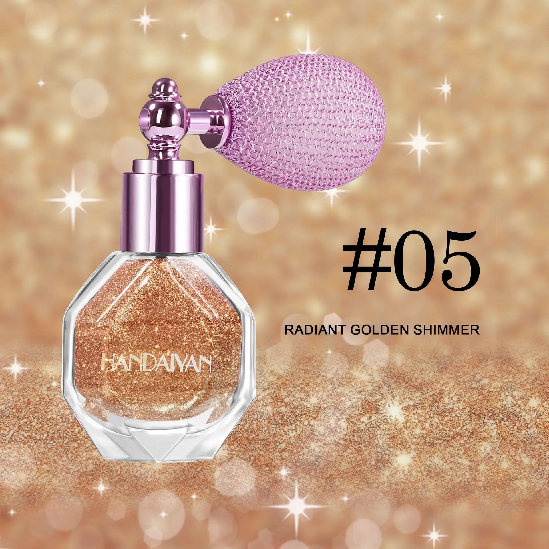 5 Color Body Highlight Powder Spray Brightening Sparkling Glitter Clothes Face Hair Makeup Highlighter Spray