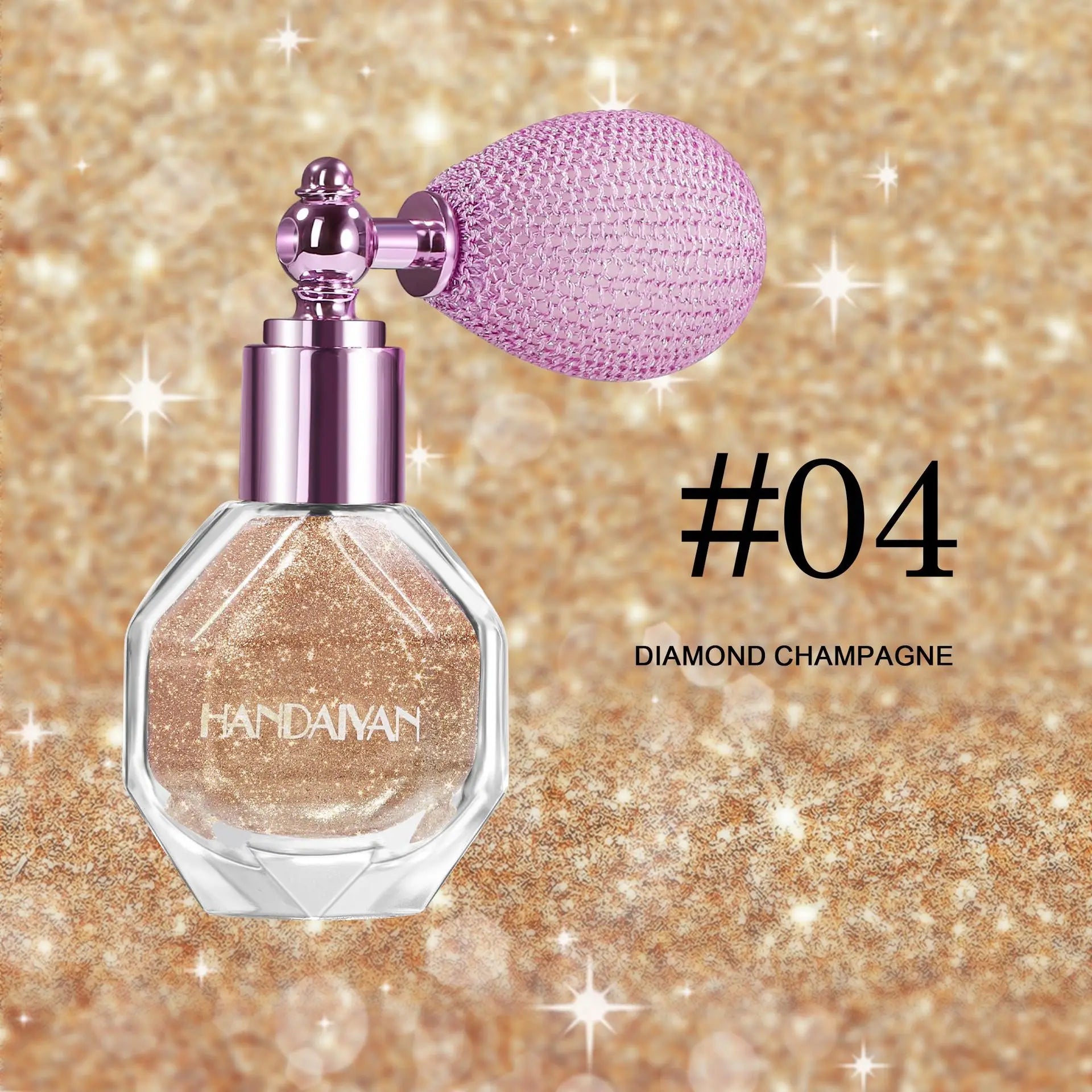 5 Color Body Highlight Powder Spray Brightening Sparkling Glitter Clothes Face Hair Makeup Highlighter Spray