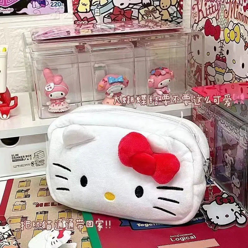 # Hello Kitty Cartoon Pencil Case Stationery Supplies Large Capacity Storage Bag Kawaii Makeup Bag A birthday Gift For Girl