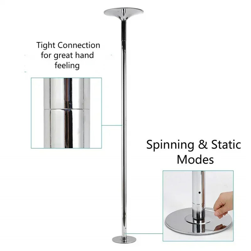 Upgrade Pole Dancer Kit Professional Dancing Pole Nightclub Dance Striptease Pole Home Gym Fitness Portable Spinning Bike 45mm