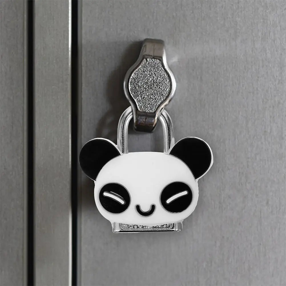 2Pcs Mini Lock Creative Cartoon Panda Padlocks Cute Key Lock for Cabinet Jewelry Box Luggage Storage Box Mini Locker