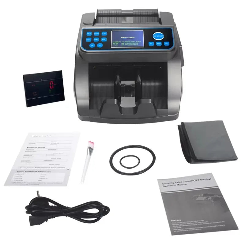 6000E EURO Money Counter Fake Notes Detector PKR IQD USD EUR Bill Counter Money Counting Machine