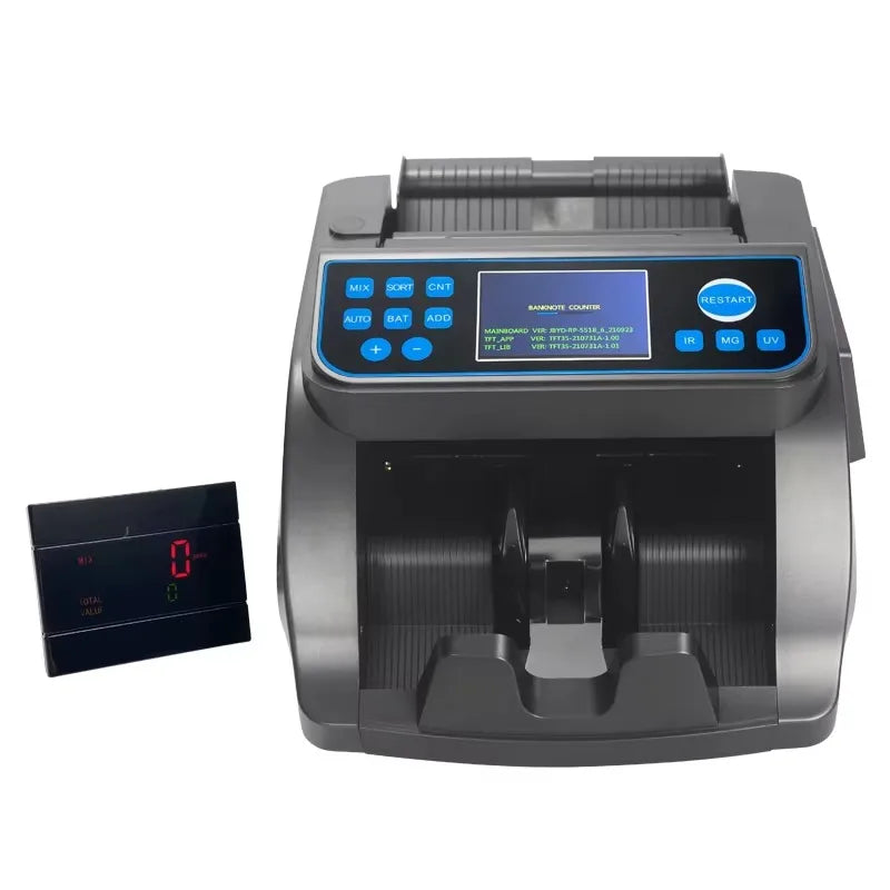 6000E EURO Money Counter Fake Notes Detector PKR IQD USD EUR Bill Counter Money Counting Machine