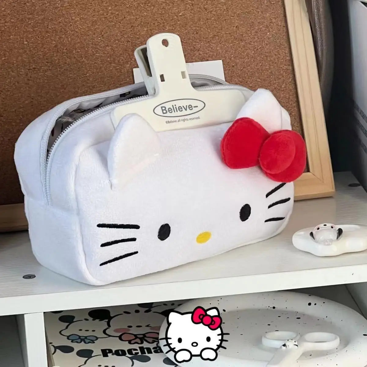 # Hello Kitty Cartoon Pencil Case Stationery Supplies Large Capacity Storage Bag Kawaii Makeup Bag A birthday Gift For Girl